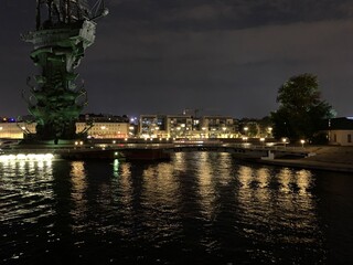 night view of stockholm