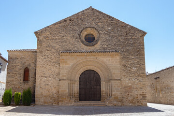 Fototapeta na wymiar Church of Santa Cruz is one of the few churches with Romanesque style, Baeza, Spain