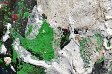 paint stains on the aluminum sheet