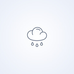 Rain, vector best gray line icon