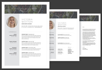 Delicate Resume with Header and Quotation