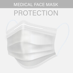 Vector illustration of medical face mask.