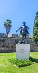  Bronze statue of D.Diogo de Meneses Governor of Portuguese india. Inaugurated in 2010, sculptor...