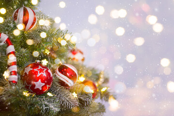 Fototapeta na wymiar Christmas and New Year holidays background .