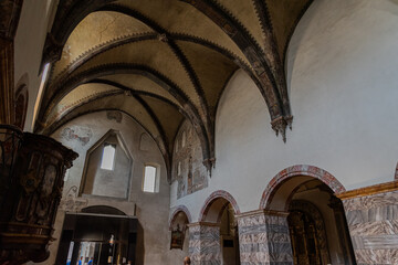 Aosta, Italy. Collegiate Church of the Santissimi Pietro and Orso