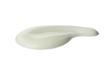 Spot of sour cream yogurt isolated on white background
