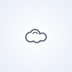 Cloud, vector best gray line icon