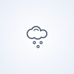Shower of hail, vector best gray line icon