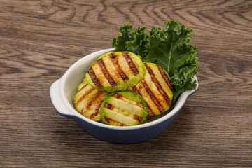 Vegan cuisine Grilled zucchini slices
