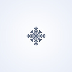 Snowflake, vector best gray line icon