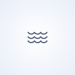 Wave, vector best gray line icon