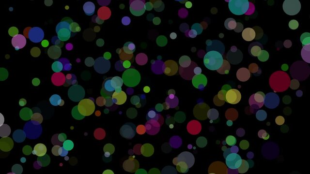 Colorful Bubbles Background. Looped. Alpha. HD