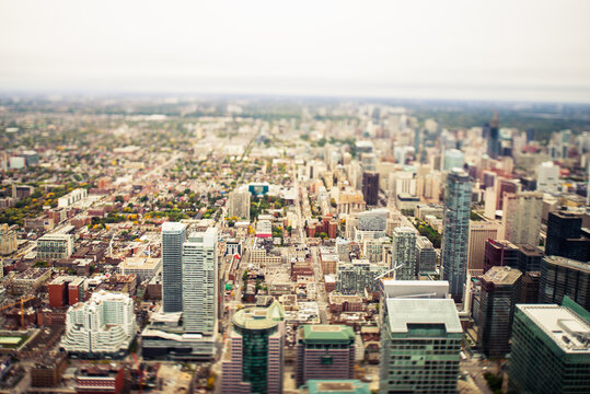 Aerial photography from the CN tower, Toronto, Canada.