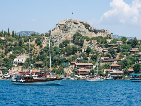 Byzantine Castle at Simena, Kalekoy, Kas,Turkey