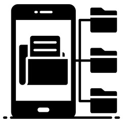 
A icon design of data transformation, shared folder network 
