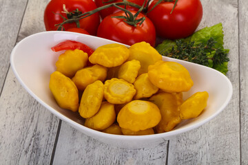 Tasty marinated patisson