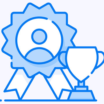 
An Icon Of Employee Of Month Concept, Editable Icon Of Resource Companion 
