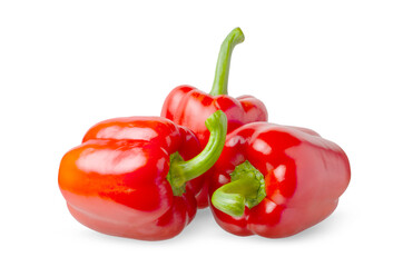 Paprika. Red bell pepper. Isolated on a white background.