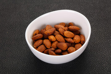 Almonds nuts heap