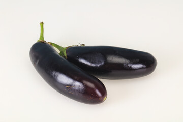 Ripe Eggplant isolated on white