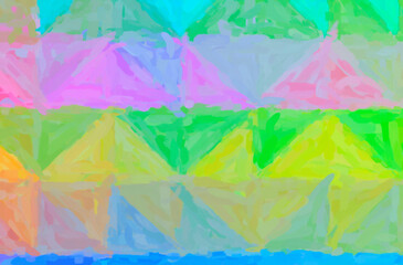 Abstract illustration of blue, green Impressionist Impasto background