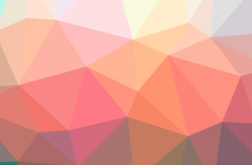 Illustration of abstract Red, Yellow horizontal low poly background. Beautiful polygon design pattern.