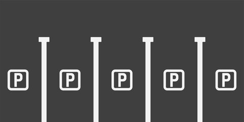 Top view parking lot design. Vector illustration © tutti_frutti