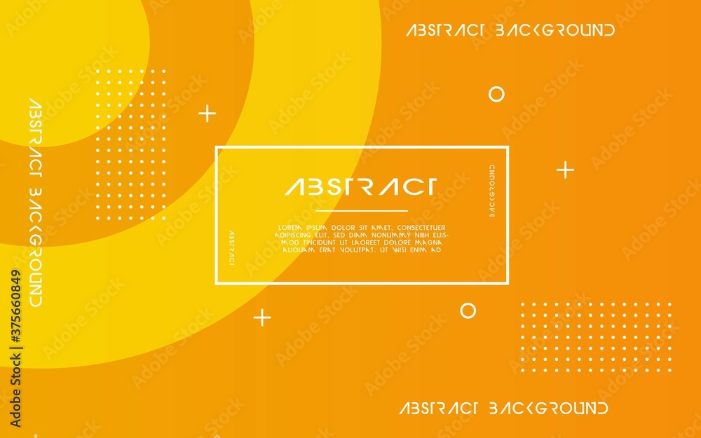 Poster abstract yellow gradient geometric shape background with dots