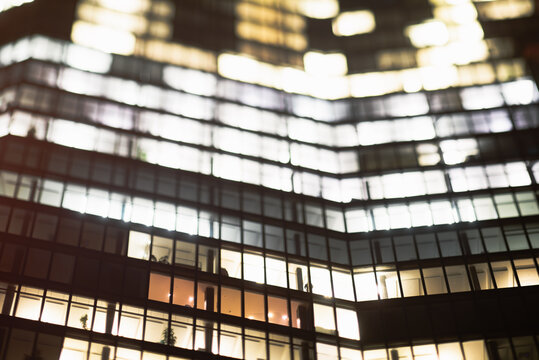 Abstract facade details of modern skyscraper