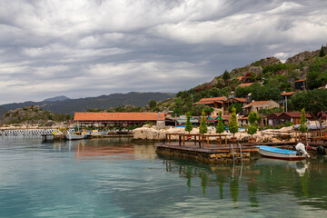 Fototapeta na wymiar Coastal village Kekova on the Mediterranean, Turkey