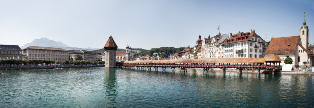 Chapel Bridge in Lucerne (Luzern), Switzerland