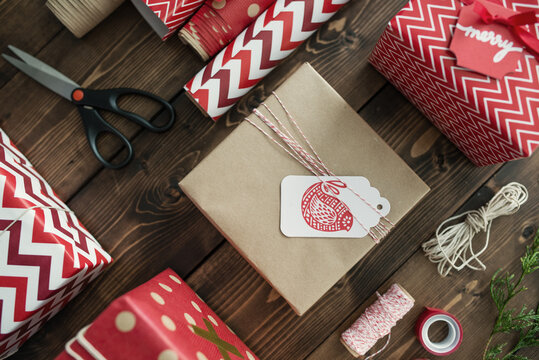Holiday Gift Wrapping Background