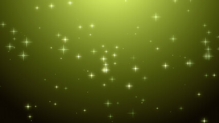 Obraz premium Christmas green yellow starry background.