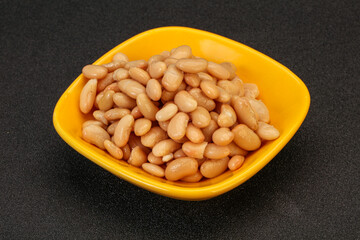 White beans kidney in the bowl