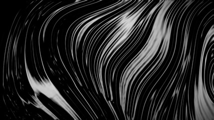 Abstract white black background with waves luxury. 3d illustration, 3d rendering.