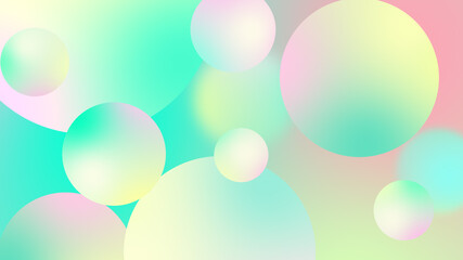 Abstract balls geometric gradient color background.For graphic design. 3d render illustration.