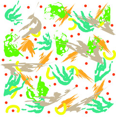 Colored bright brush strokes for the children`s background, vector abstract image. Beautiful texture of brush strokes and lines for design of packaging or postcard.