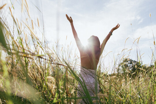 Pretty Woman Alone in Nature