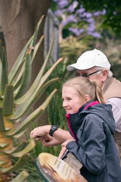 With Grandpa At The Zoo