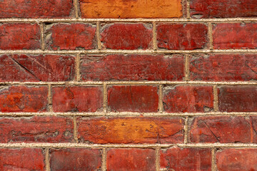 old red brick wall as background