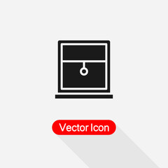 Window Frame With Louvers Icon Vector Illustration Eps10