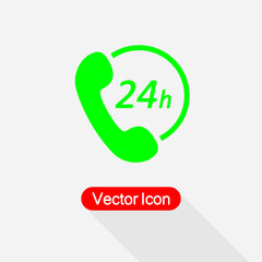 24h Support Icon Vector Illustration Eps10