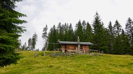Berghütte im Gebirge, Einsamkeit und Ruhe