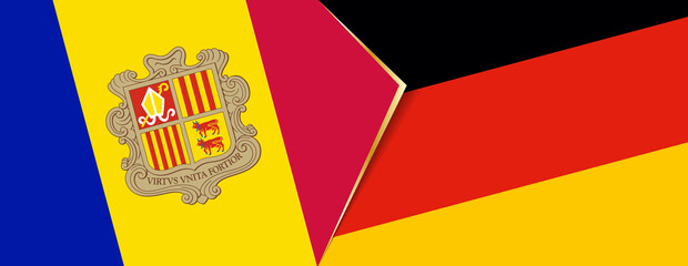 Andorra and Germany flags, two vector flags.