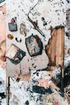 personal remains of house fire