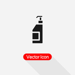 Antibacterial Hand Sanitizer Icon, Disinfection Gel Icon,Face Cream Icon, Cosmetic Cream Icon Vector Illustration Eps10