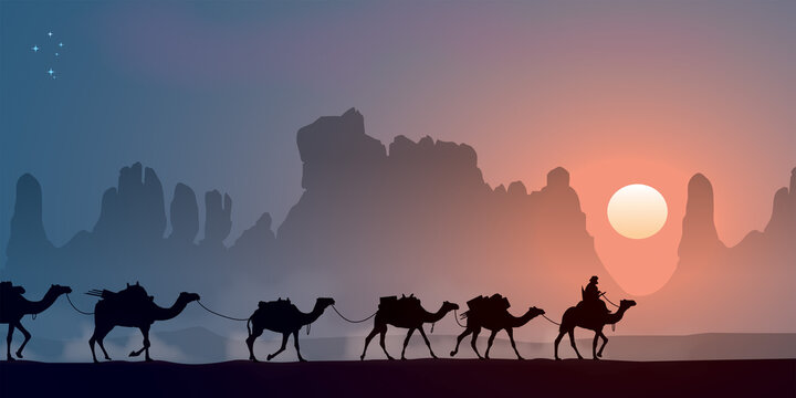 Caravane au couchant A