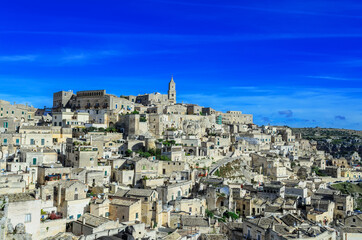 Fototapeta na wymiar Panoramic view of Matera.Historical centre of Matera 