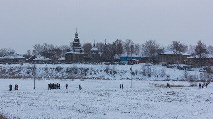 Russia Suzdal Vladimir region attractions winter wooden architecture