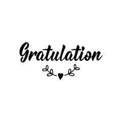 German text: Congratulations. Lettering. Banner. calligraphy vector illustration.
